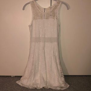 Garage White Lace Mini Dress